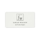 Simple Minimalist Custom Promotional Business Logo ラベル (正面)