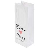 Simple Minimalist Customizable White Gift Bag ワインギフトバッグ (裏面アングル)