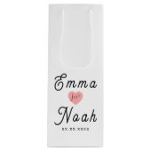 Simple Minimalist Customizable White Gift Bag ワインギフトバッグ (正面)