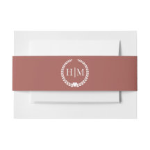 Simple Minimalist Deep Terracotta Monogram