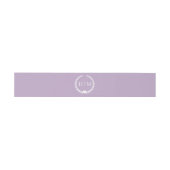 Simple Minimalist Dusty Lavender Purple Monogram  招待状ベリーバンド (フラット)