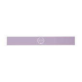 Simple Minimalist Dusty Lavender Purple Monogram 招待状ベリーバンド (フラット)