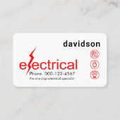 Simple Minimalist Electrical Lightning Bolt 名刺 (正面)