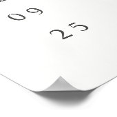 Simple Minimalist Elegant Wedding Welcome Poster ポスター (角)