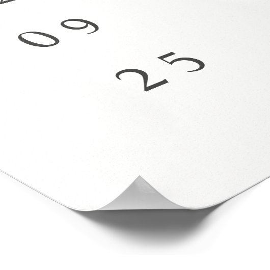 Simple Minimalist Elegant Wedding Welcome Poster ポスター (角)