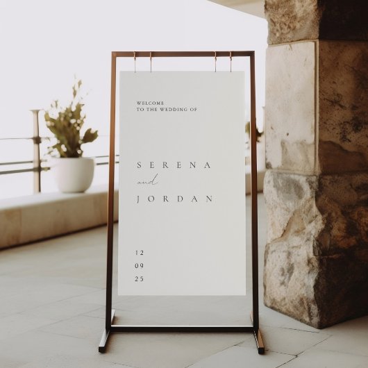 Simple Minimalist Elegant Wedding Welcome Poster ポスター