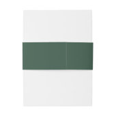 Simple Minimalist Forest Green Monogram  招待状ベリーバンド (裏面例)