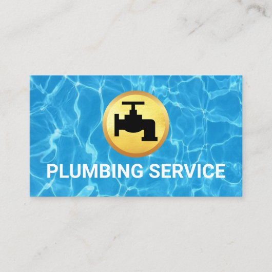 Simple Minimalist Gold Faucet Home Plumbing 名刺 (正面)