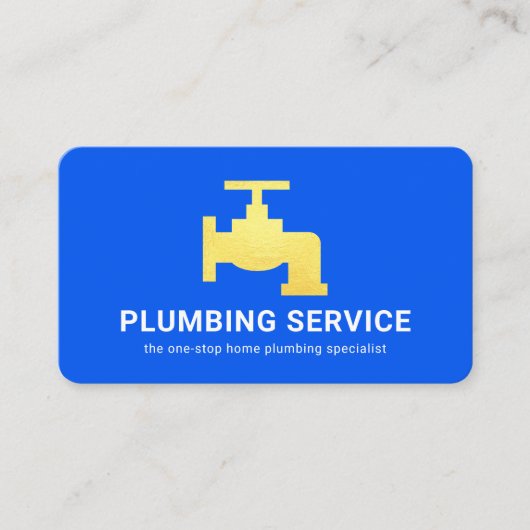 Simple Minimalist Gold Faucet Home Plumbing 名刺 (正面)