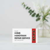 Simple Minimalist Gold Handyman Works 名刺 (スタンド正面)