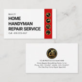 Simple Minimalist Gold Handyman Works 名刺 (正面/裏面)