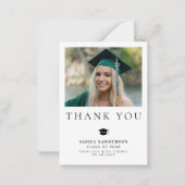 Simple minimalist graduation photo thank you ノートカード (正面)