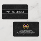 Simple Minimalist Grey Marble Grunge 名刺 (正面/裏面)