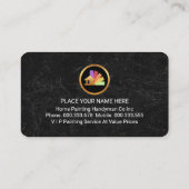 Simple Minimalist Grey Marble Grunge 名刺 (裏面)