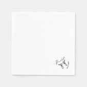 Simple minimalist hand drawn chic coctail スタンダードカクテルナプキン (正面)