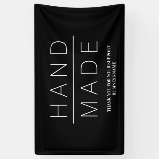 Simple Minimalist Handmade Business 横断幕 (縦)