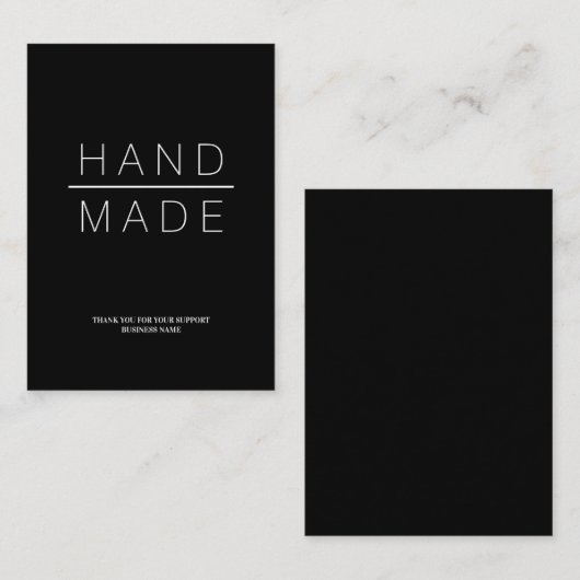 Simple Minimalist Handmade Business Support. 名刺 (正面/裏面)