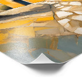 Simple minimalist home painted yellow フォトプリント            (角)