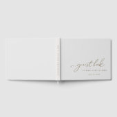 Simple minimalist Ivory Wedding Guest Book ゲストブック (全面)