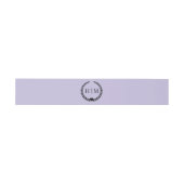 Simple Minimalist Lavender Purple Monogram  招待状ベリーバンド (フラット)