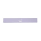 Simple Minimalist Lavender Purple Monogram 招待状ベリーバンド (フラット)