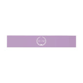 Simple Minimalist Lavender Purple Monogram  招待状ベリーバンド (フラット)