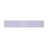 Simple Minimalist Lavender Purple Monogram  招待状ベリーバンド (フラット)