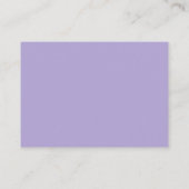 Simple Minimalist Lavender Script Custom RSVP エンクロージャーカード (裏面)