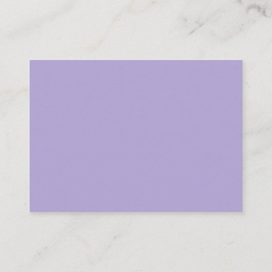 Simple Minimalist Lavender Script Custom RSVP エンクロージャーカード (裏面)