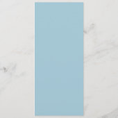 Simple Minimalist Light Blue Menu Card  メニュー (裏面)