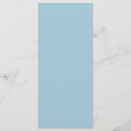 Simple Minimalist Light Blue Menu Card メニュー (裏面)