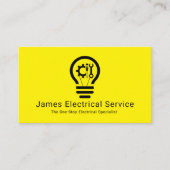 Simple Minimalist Light Bulb Electrician 名刺 (正面)