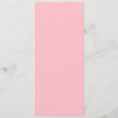 Simple Minimalist Light Pink Menu Card  メニュー (裏面)