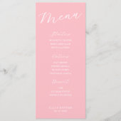 Simple Minimalist Light Pink Menu Card メニュー (正面)
