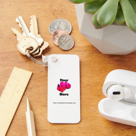 Simple Minimalist Logo Promotional Business キーホルダー (デスク)