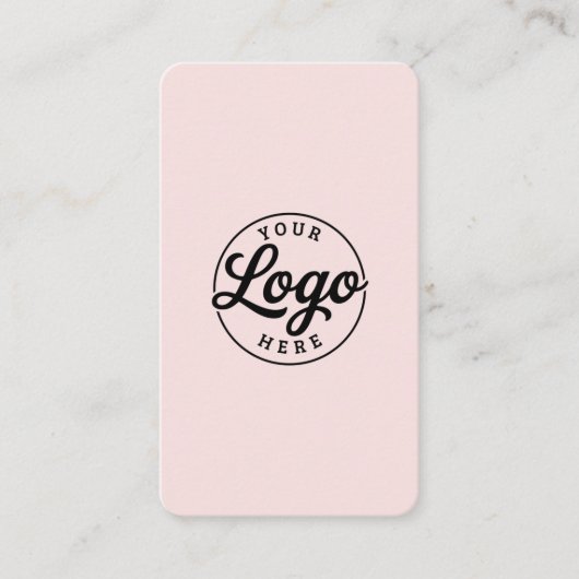Simple Minimalist Logo QR Code Blush Pink  名刺 (正面)