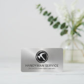 Simple Minimalist Metallic Hammer Layer 名刺 (スタンド正面)