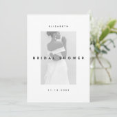 Simple Minimalist Modern Chic Bridal Shower 招待状 (スタンド正面)