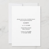 Simple Minimalist Modern Chic Bridal Shower 招待状 (裏面)