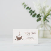 Simple Minimalist Modern Coffee Shop Loyalty Card ロイヤリティカード (スタンド正面)