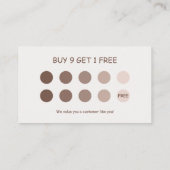 Simple Minimalist Modern Coffee Shop Loyalty Card ロイヤリティカード (裏面)