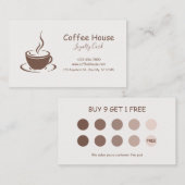 Simple Minimalist Modern Coffee Shop Loyalty Card ロイヤリティカード (正面/裏面)