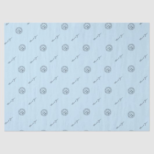 Simple Minimalist Modern Light Blue 薄葉紙 (正面)