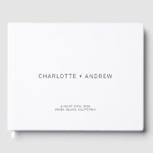 Simple Minimalist Modern Wedding Monogram  ゲストブック (正面)