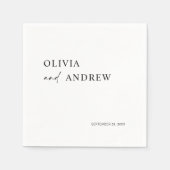 Simple Minimalist & Modern | Wedding Napkins スタンダードカクテルナプキン (正面)