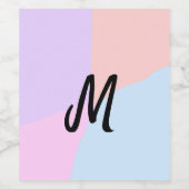 simple minimalist monogram logo customized baking ワインラベル (シングルラベル)