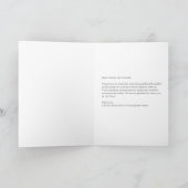 Simple Minimalist Newborn Script Photo Folded サンキューカード (内部)