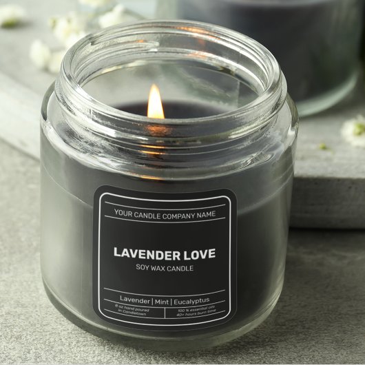 Simple Minimalist Packaging Candle Cosmetics Label スクエアシール