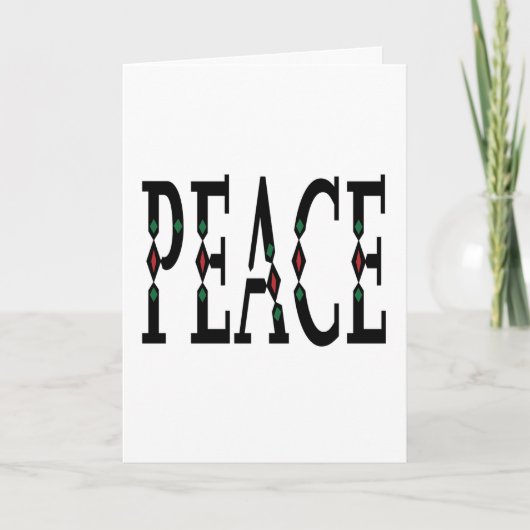 Simple Minimalist Peace holiday シーズンカード (正面)
