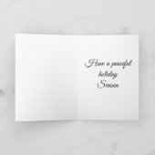 Simple Minimalist Peace holiday シーズンカード (内部)